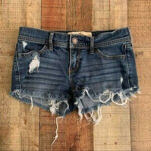 Hollister women's size 25 midi shorts cut off denim shorts